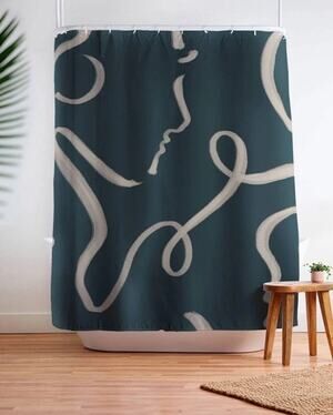NWT 69” X 72” Lost in Translation' Shower Curtain by Kaitlin Hubert Society